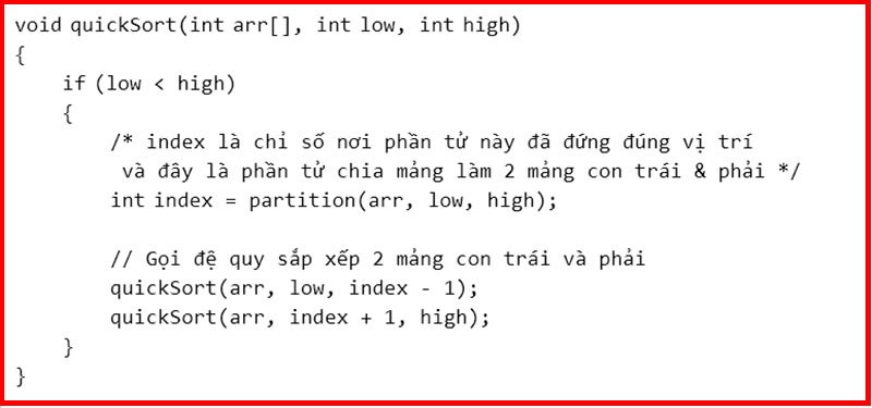 Thuật Toán Sắp Xếp Nhanh Quick Sort trong C++: Hướng Dẫn Chi Tiết