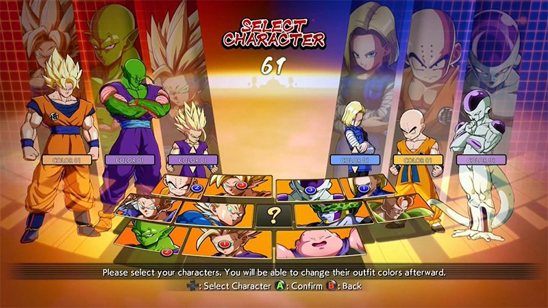 Hệ thống nhân vật đa dạng trong DRAGON BALL FighterZ