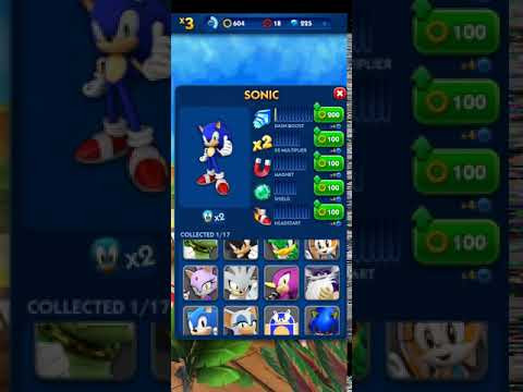 Hệ thống nhân vật Sonic Dash