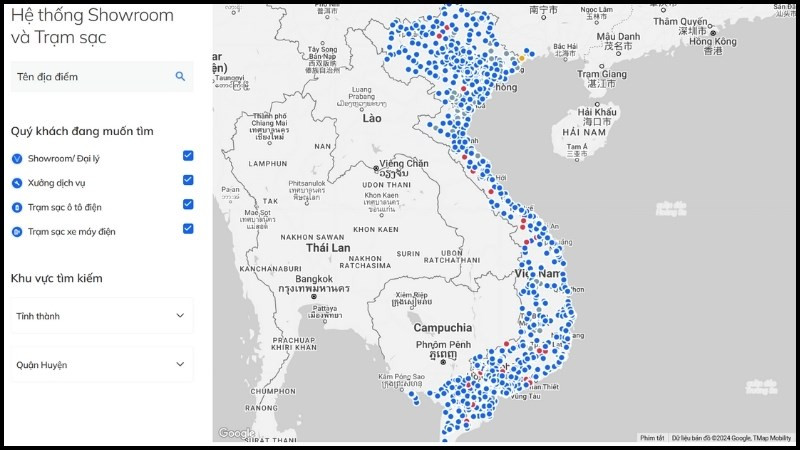 Hệ thống trạm sạc VinFast