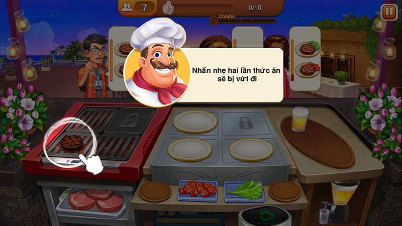 Hiển thị gợi &yacute; trong game Cooking Madness- Nh&agrave; h&agrave;ng đi&ecirc;n cuồng