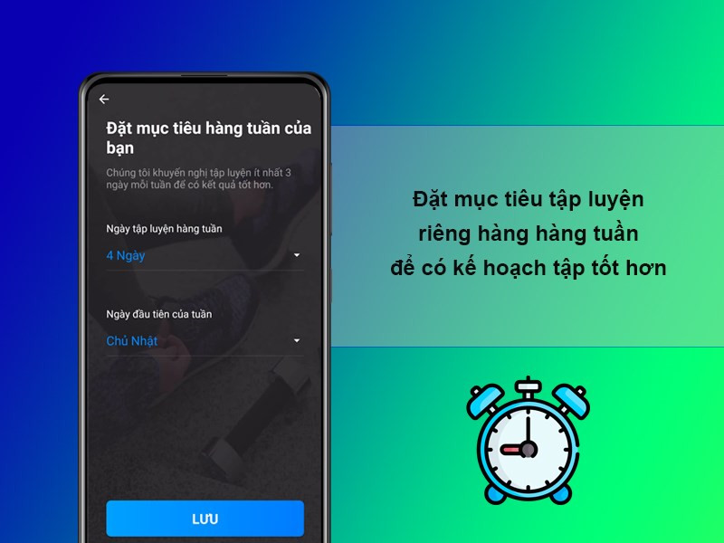 Hình ảnh đặt mục tiêu tập luyện