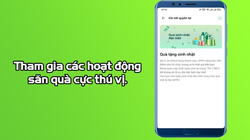 Hình ảnh minh họa hoạt động săn quà trên My OPPO App