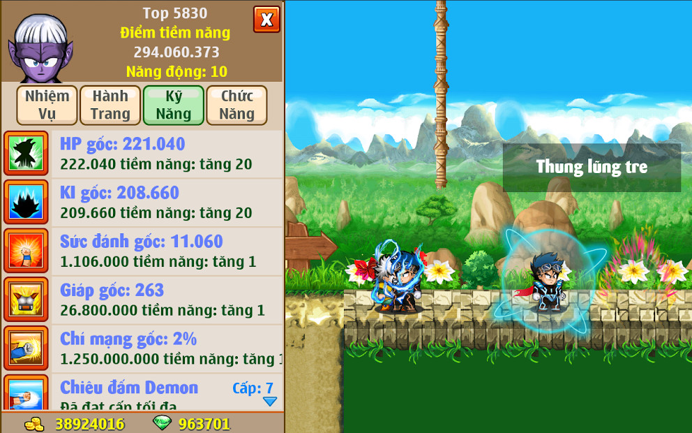 Hình ảnh trong game Chú Bé Rồng Online