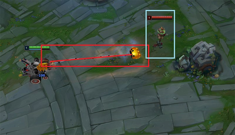 Hitbox của kỹ năng Blitzcrank