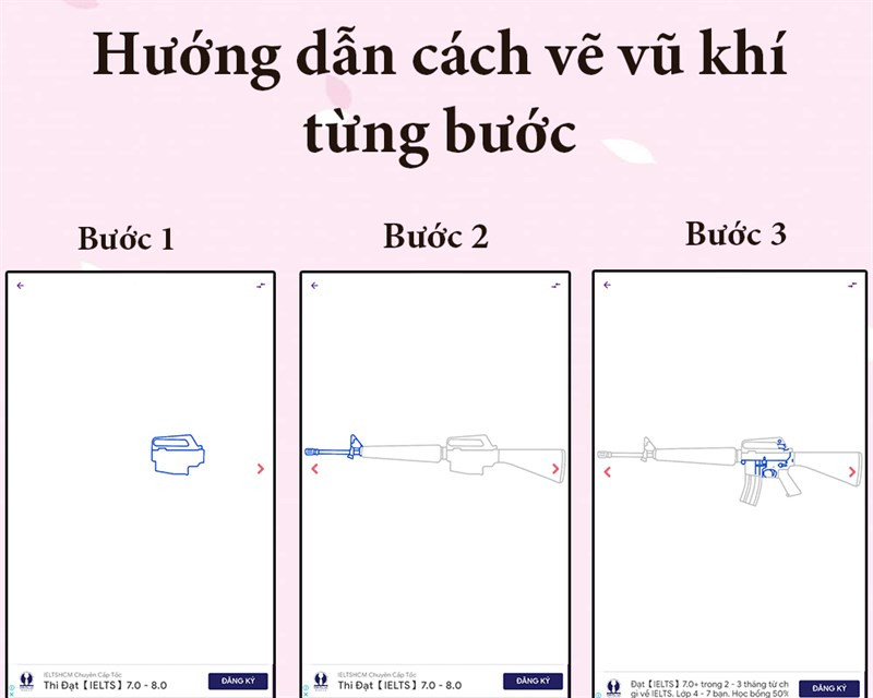 Hướng dẫn vẽ súng từng bước