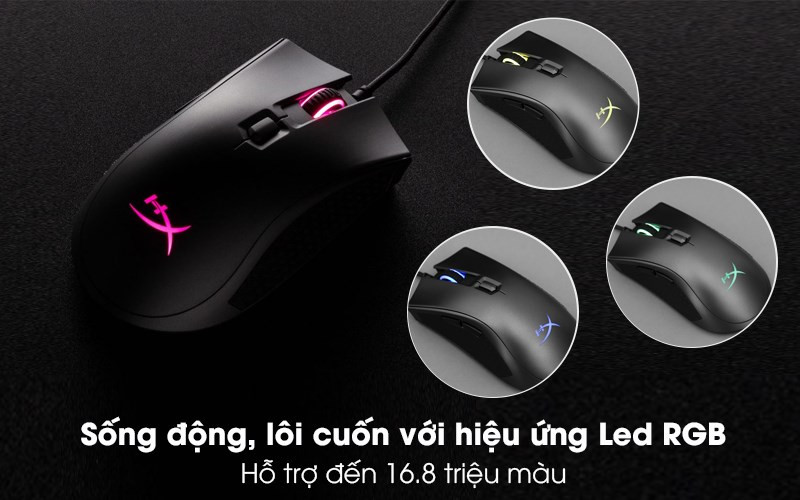 HyperX Pulsefire Surge RGB hệ màu đèn LED sống động