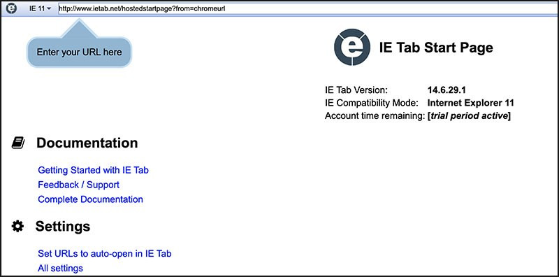 IE Tab trên Chrome