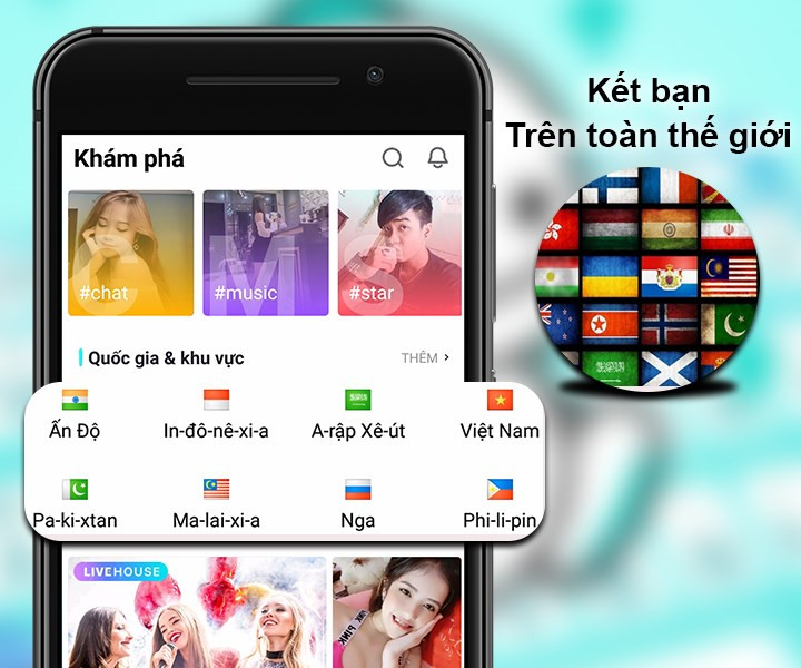 Kết bạn trên các quốc gia khác