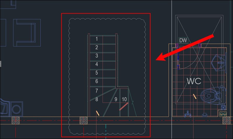 Kết quả vẽ đám mây từ hình chữ nhật