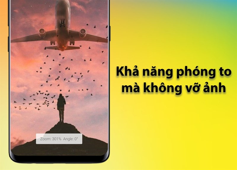 Khả năng phóng to mà không vỡ ảnh