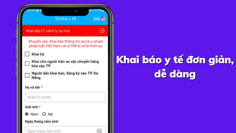 Khai báo y tế tiện lợi hơn với app DaNang Smart City