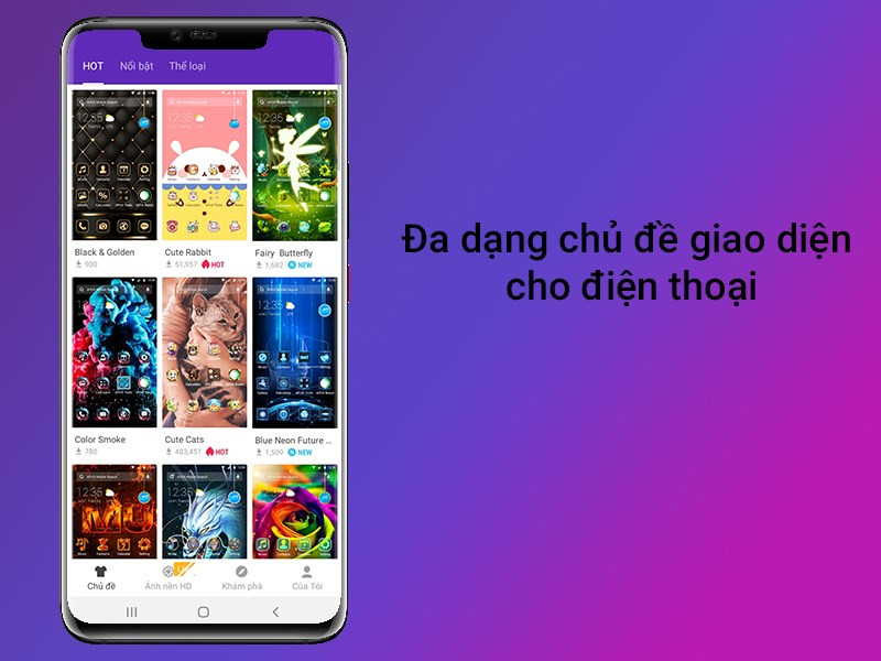 Kho chủ đề đa dạng