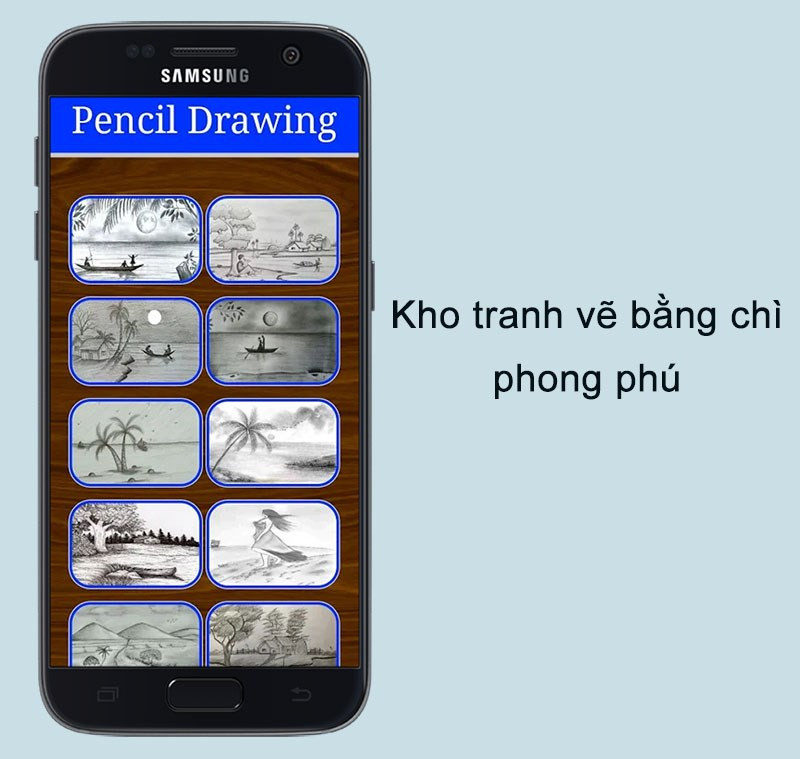 Kho tranh vẽ bằng chi, bằng m&agrave;u phong ph&uacute;