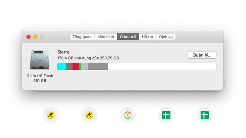 Kiểm tra dung lượng ổ cứng Macbook qua About This Mac