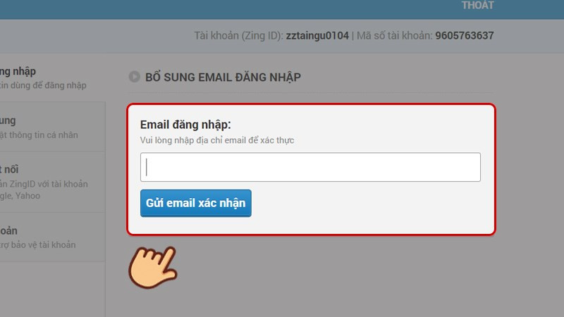 Kiểm tra email và xác nhận