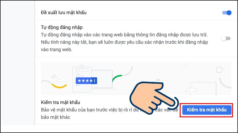 Kiểm tra mật khẩu Chrome máy tính