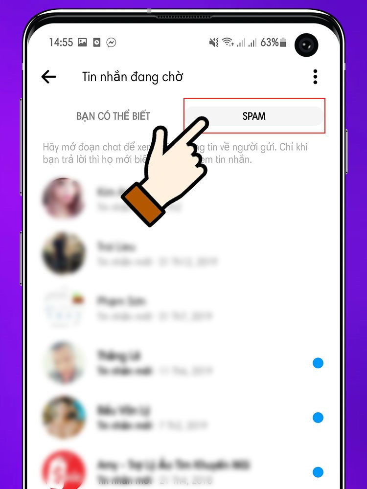 Kiểm tra mục Spam