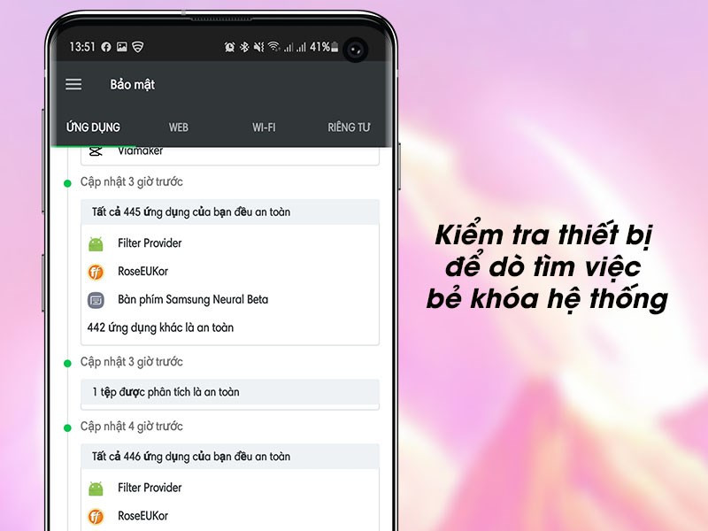 Kiểm tra thiết bị để dò tìm việc bẻ khóa hệ thống