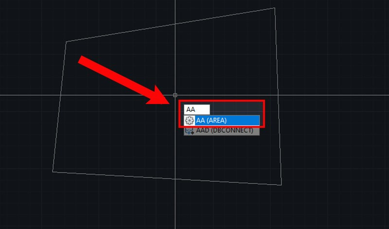 Lệnh tính diện tích trong cad bằng lệnh AA (AREA)