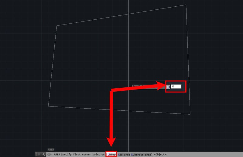 Lệnh tính diện tích trong cad bằng lệnh AA (AREA)