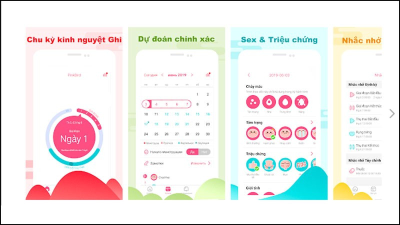 Lịch kinh nguyệt &amp; T&iacute;nh ng&agrave;y rụng trứng PinkBird