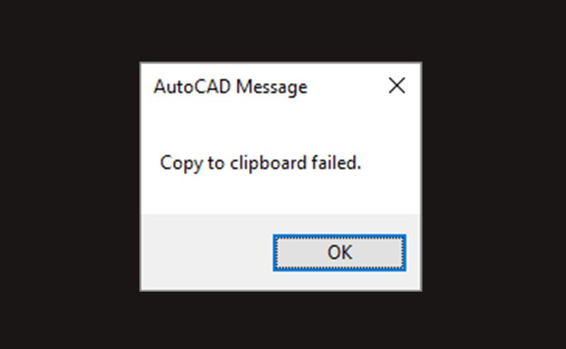 Lỗi Copy to Clipboard Failed