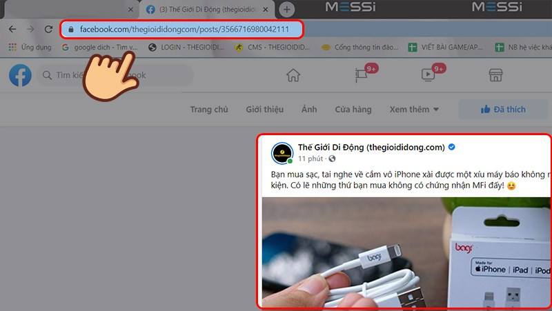 Lúc này Facebook sẽ đưa bạn đến một địa chỉ khác hiển thị bài viết, đây là link bài viết đó