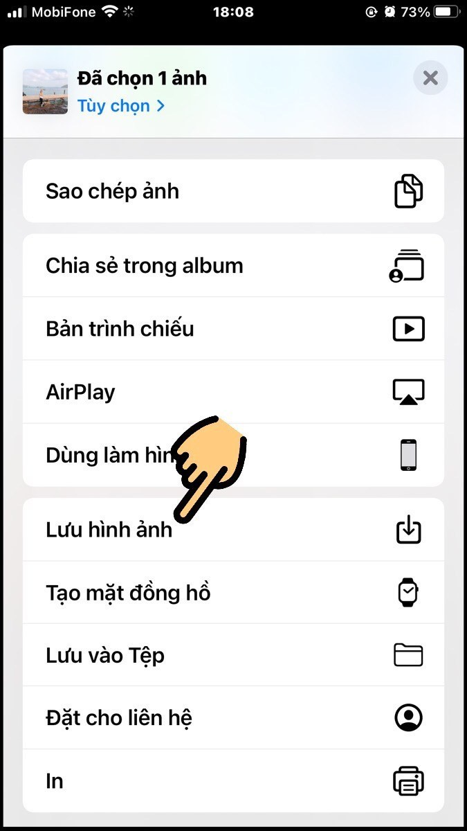 Lưu ảnh từ album chia sẻ