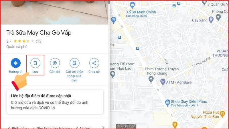 Lưu địa điểm trên Google Maps máy tính