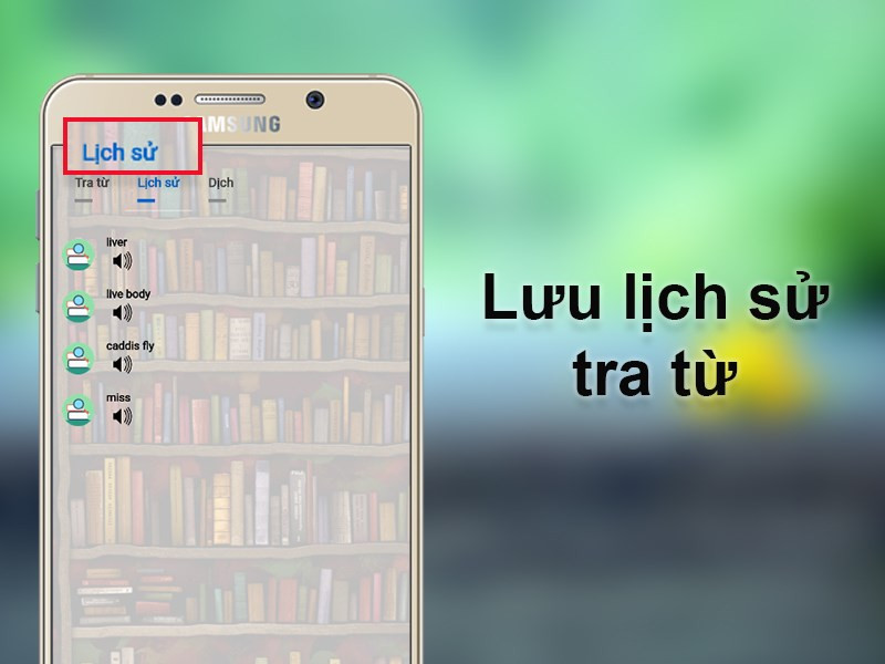 Lưu lịch sử tra cứu