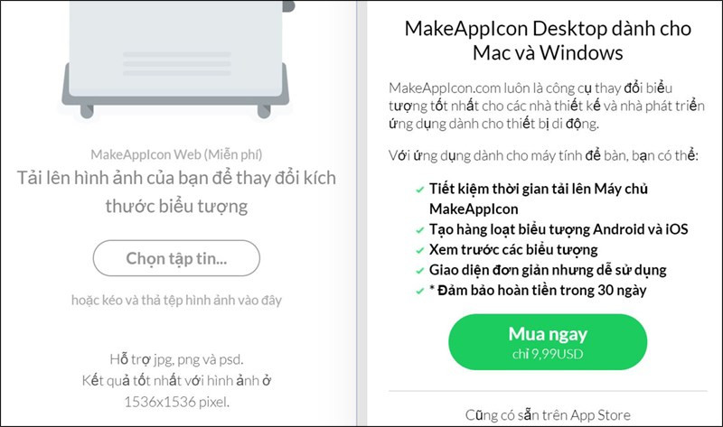 MakeAppIcon: Thiết Kế Icon Ứng Dụng Di Động