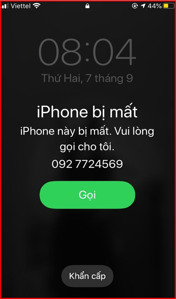 Màn hình iPhone bị mất ở chế độ mất