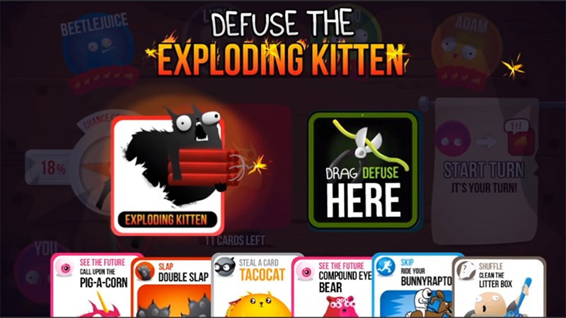 Mèo nổ trong game Exploding Kittens