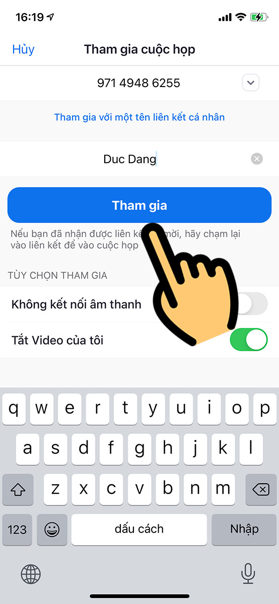 Mở lại ứng dụng Zoom và vào phòng học