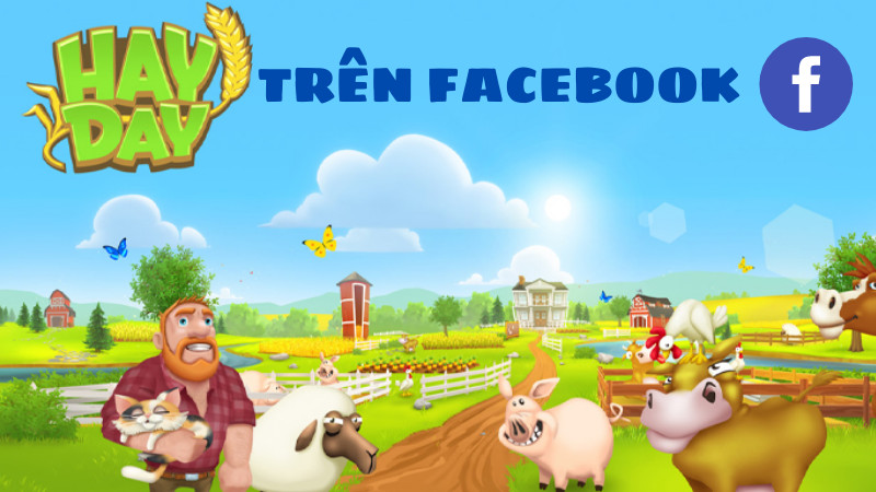 Mô tả ảnh: Giao diện game Hay Day với nông trại xanh tươi