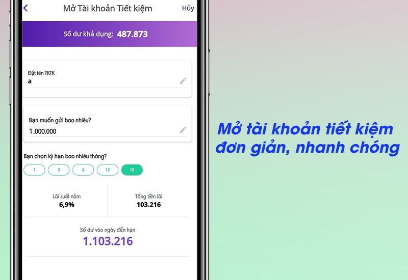 Mở tài khoản tiết kiệm Timo Plus