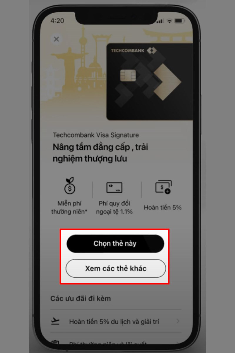 Mở thẻ Techcombank bước 2
