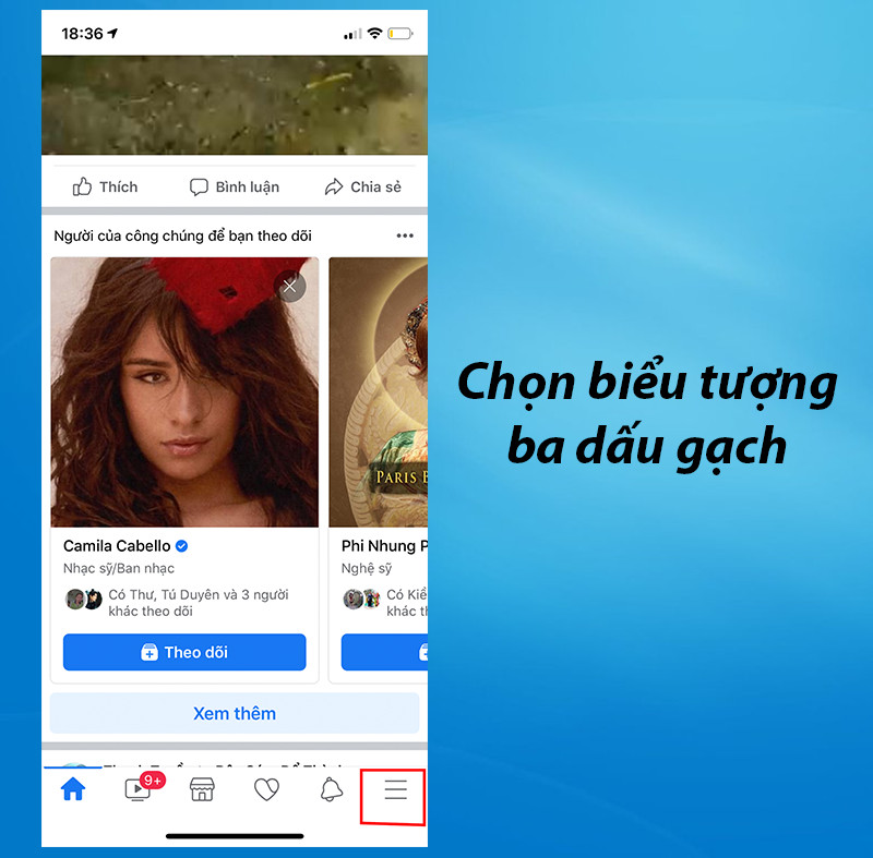 Mở ứng dụng Facebook