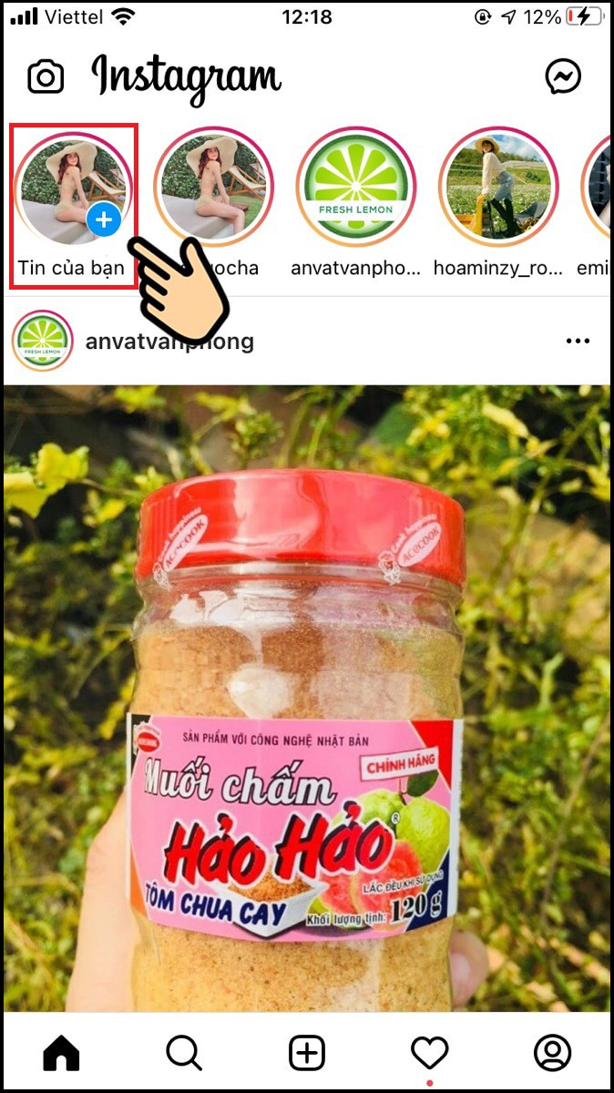 Mở ứng dụng Instagram