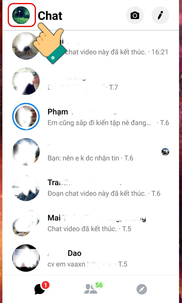 Mở ứng dụng Messenger