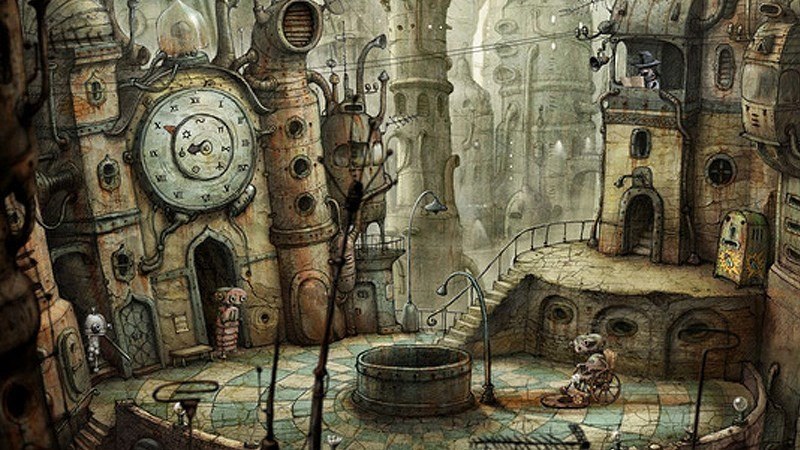 Một cảnh trong game Machinarium