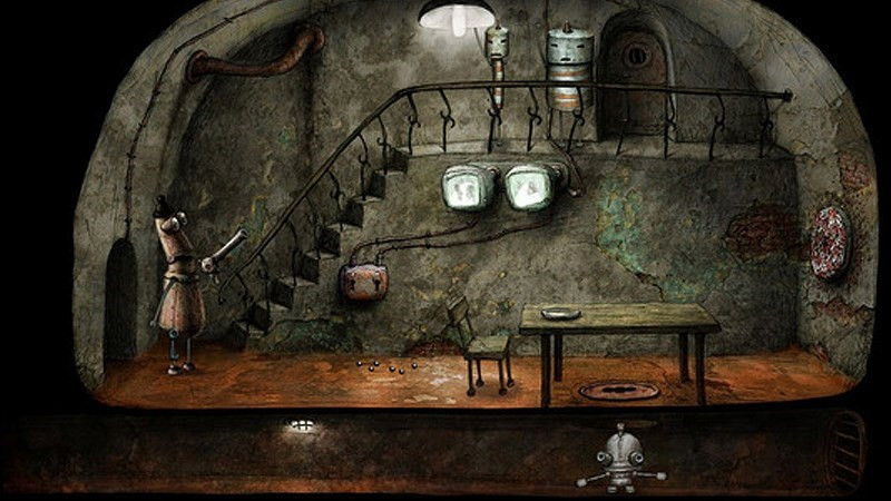 Một cảnh trong game Machinarium