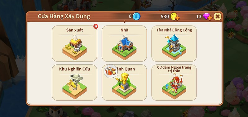 Một số công trình trong game