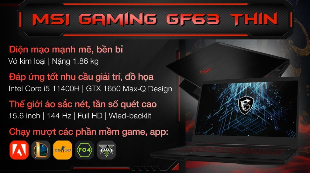 MSI Gaming GF63 Thin 11SC i5 11400H