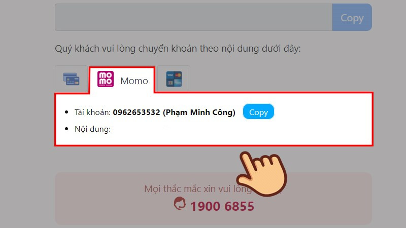 Nạp thẻ qua MoMo