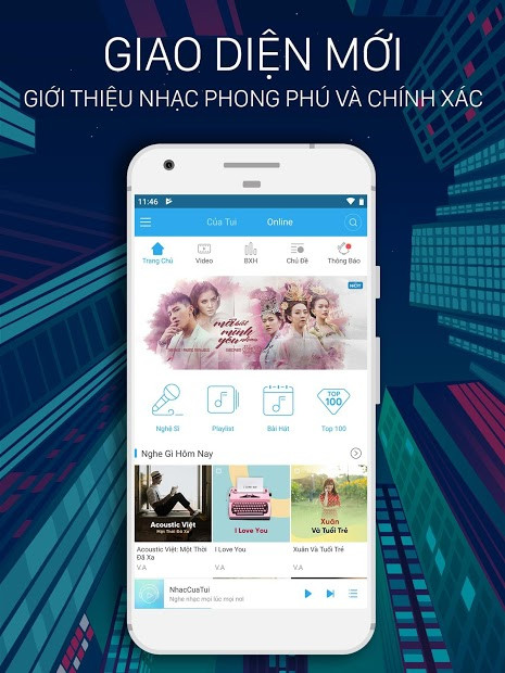 Nghe nhạc trên NhacCuaTui