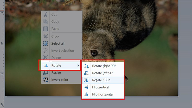 Ngoài ra, bạn cũng có thể nhấn chuột phải vào ảnh cần xoay > Chọn tùy chọn xoay ảnh mà bạn muốn