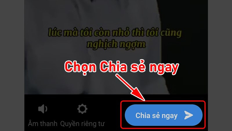 Nhấn Chia sẻ ngay