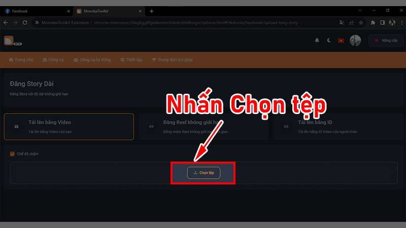 Nhấn Chọn tệp